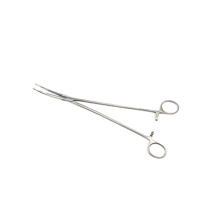 Зажим гинекологический, изогнутый, 255 мм Зажим гинекологический, изогнутый, 255 мм