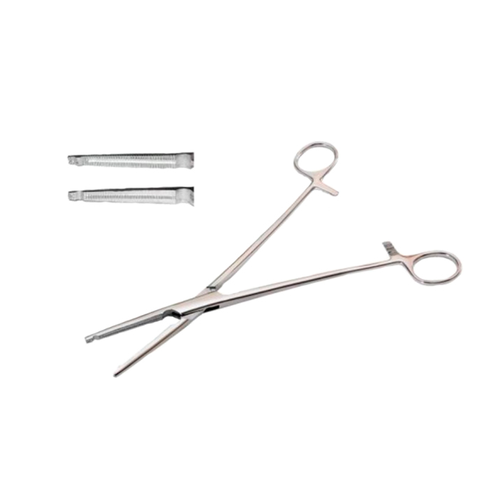 Зажим жесткий д/влагалищных операций, прямой, 220 мм Зажим жесткий д/влагалищных операций, прямой, 220 мм